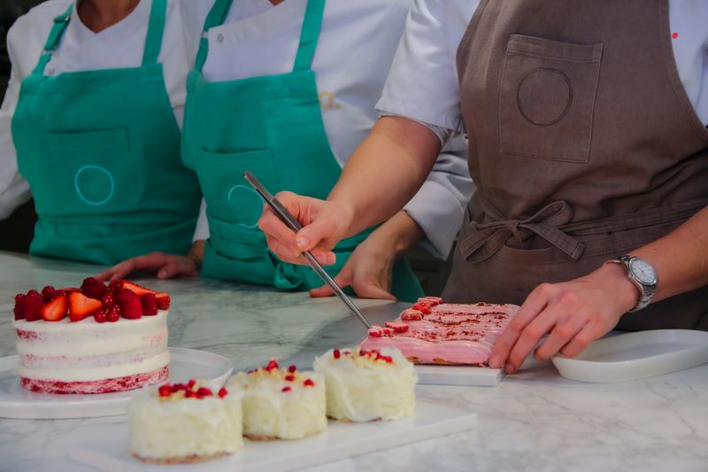 Chuys pastry chef at work
